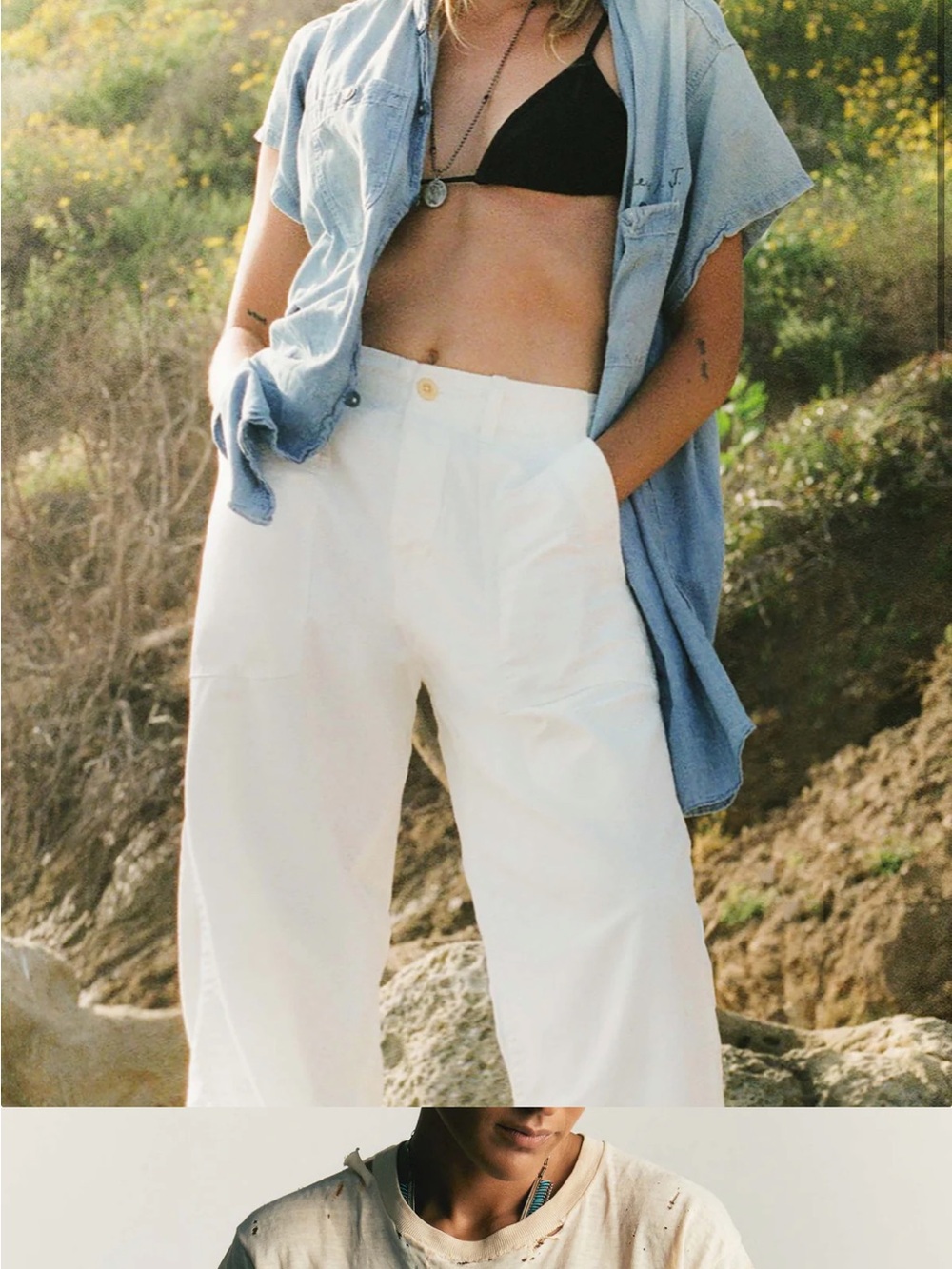 Imogene + Willie Blake Military Trousers, Women’s Small White